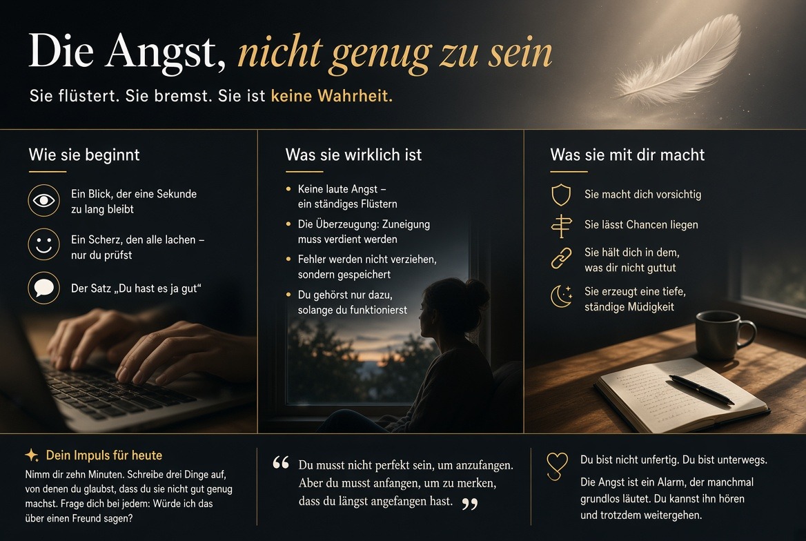 Infografik Die Angst, nicht genug zu sein Infografik Die Angst, nicht genug zu sein