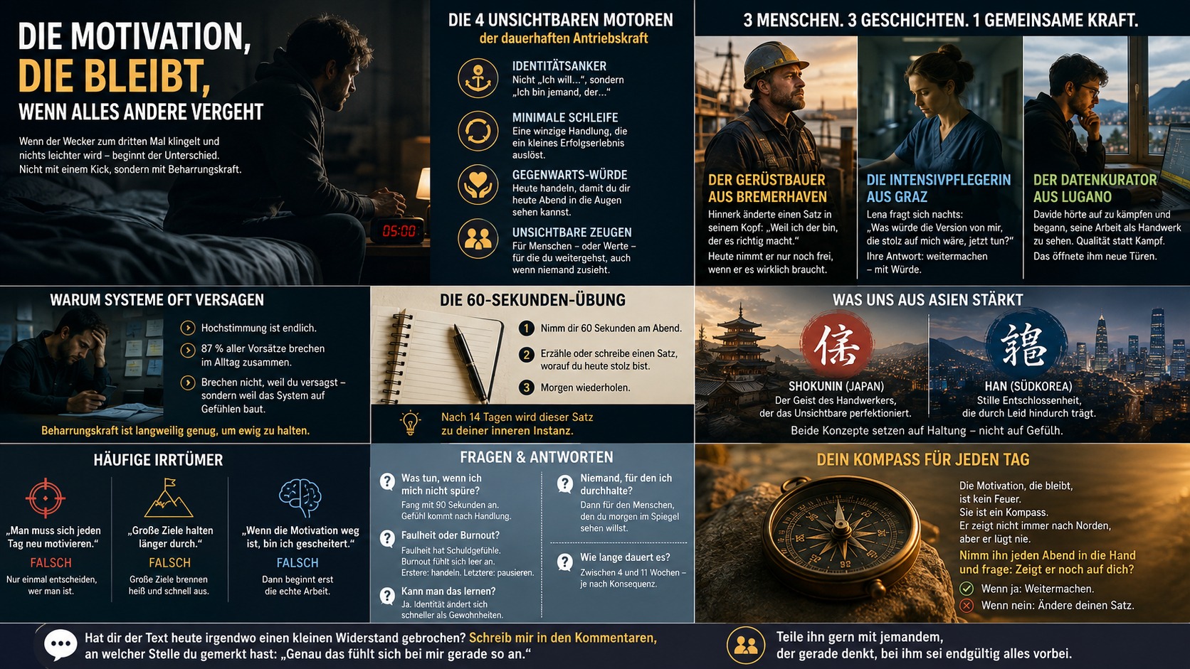 Infografik Die Motivation, die bleibt, wenn alles andere vergeht