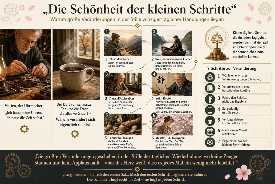 Infografik Die Schönheit der kleinen Schritte