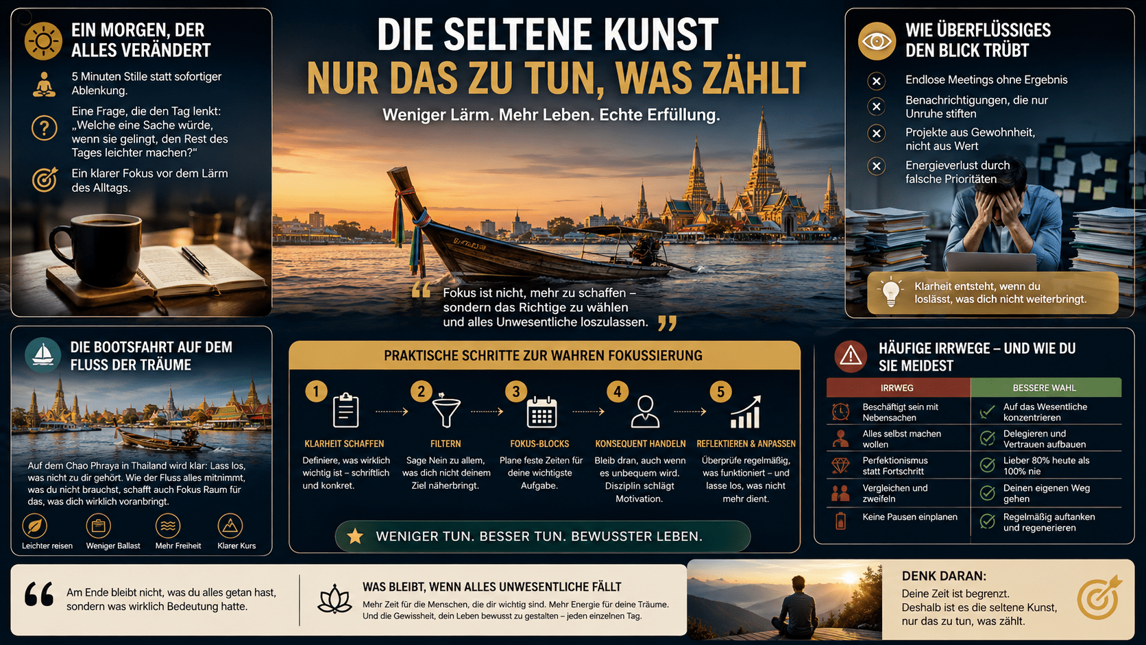 Infografik Die seltene Kunst nur das zu tun was zählt Infografik Die seltene Kunst nur das zu tun was zählt
