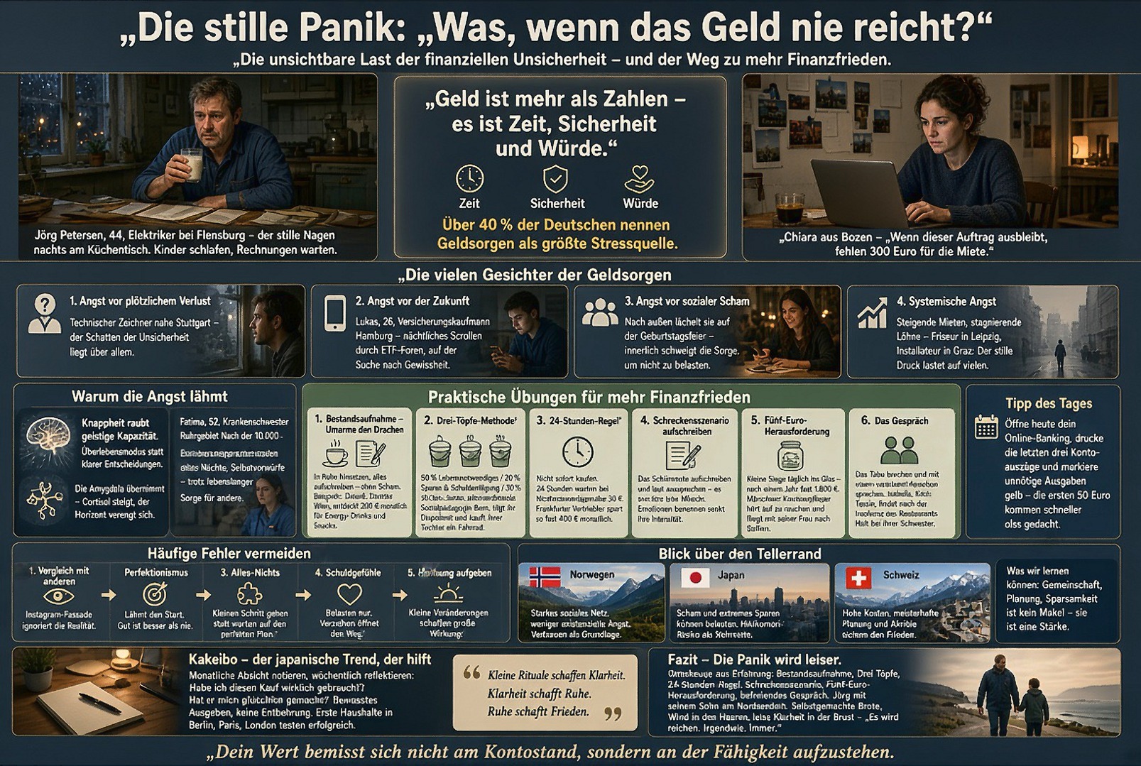 Infografik Die stille Panik „Was, wenn das Geld nie reicht“