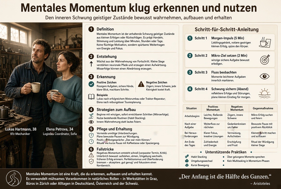 Infografik Mentales Momentum klug erkennen und nutzen
