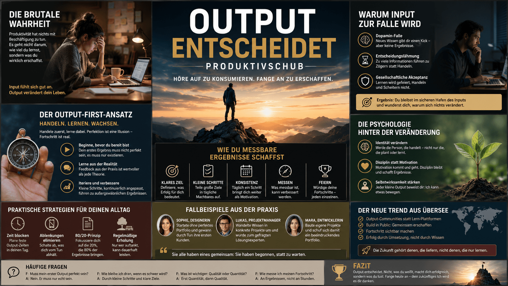 Infografik Output entscheidet – Produktivschub Infografik Output entscheidet – Produktivschub