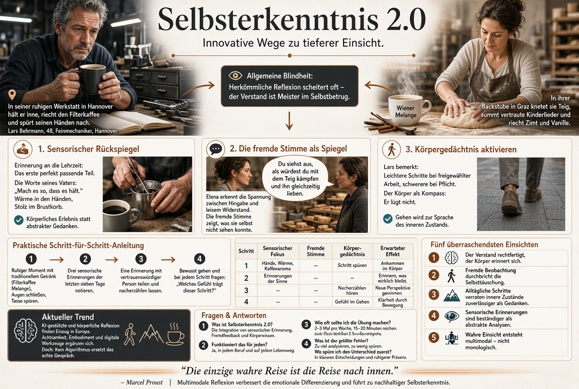 Infografik Selbsterkenntnis 2.0 Innovative Wege zu tieferer Einsicht Infografik Selbsterkenntnis 2.0 Innovative Wege zu tieferer Einsicht