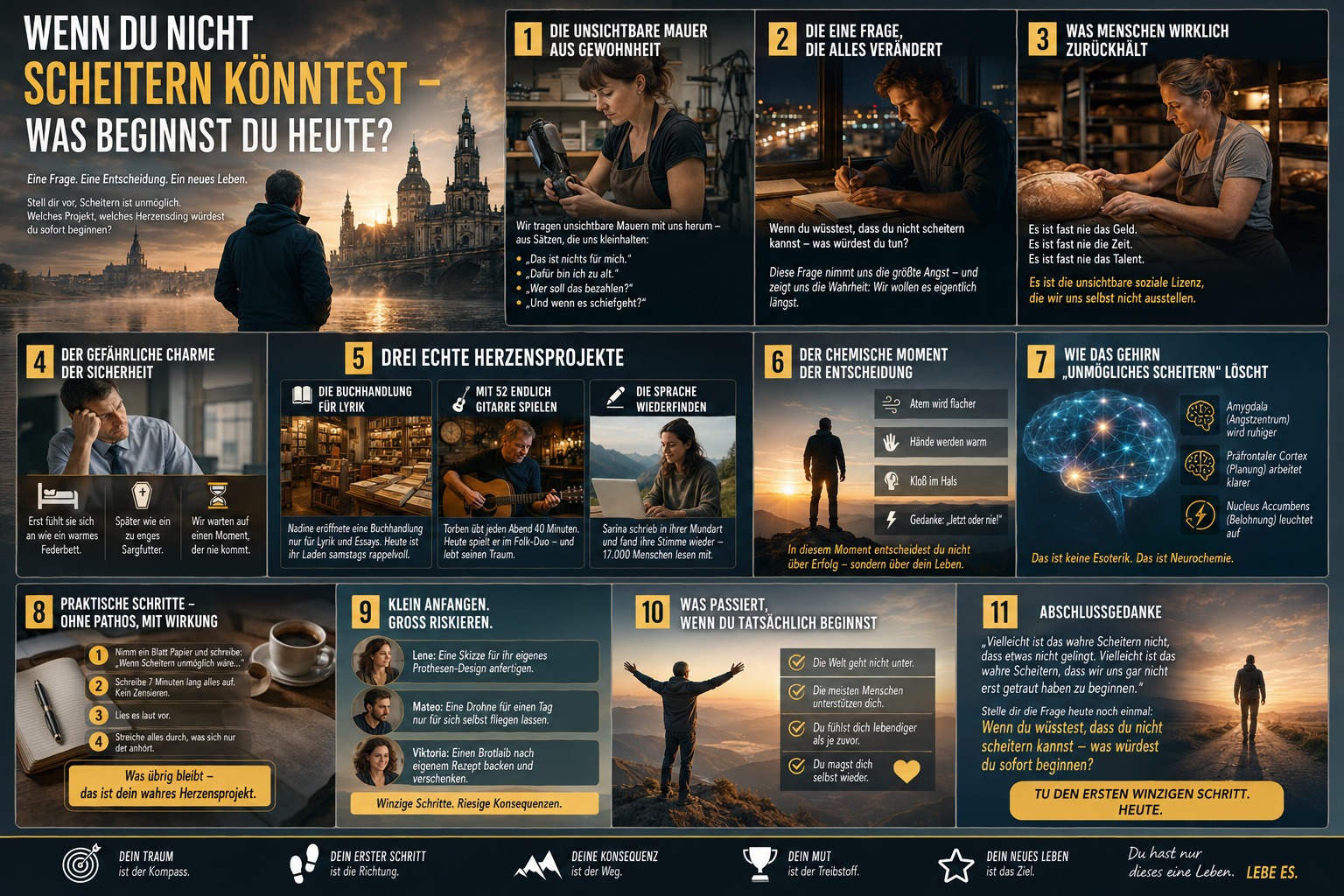 Infografik Wenn du nicht scheitern könntest – was beginnst du heute