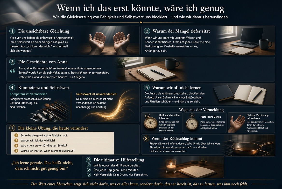Infografik Wenn ich das erst könnte, wäre ich genug Infografik Wenn ich das erst könnte, wäre ich genug