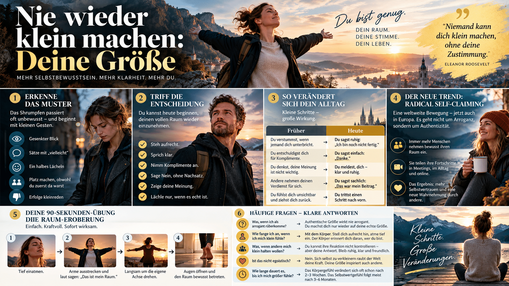Raum einnehmen, Größe zeigen