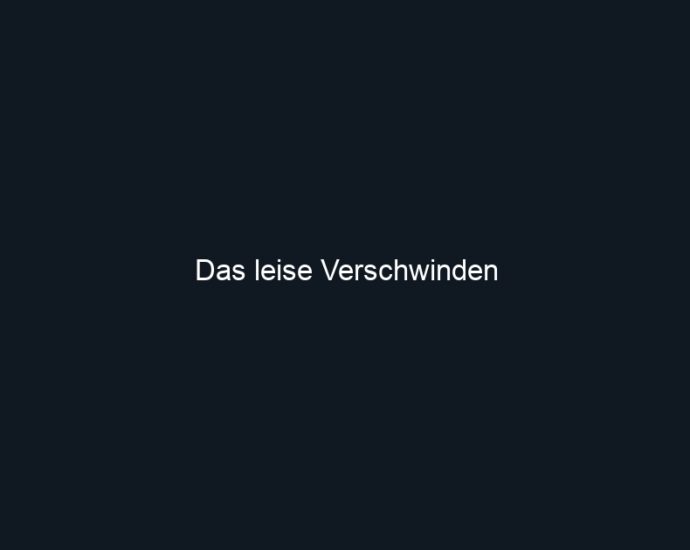 Das leise Verschwinden