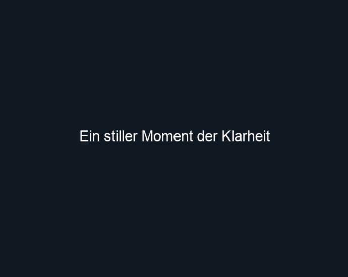 Ein stiller Moment der Klarheit