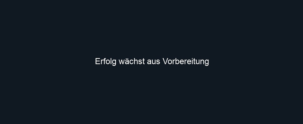 Erfolg wächst aus Vorbereitung