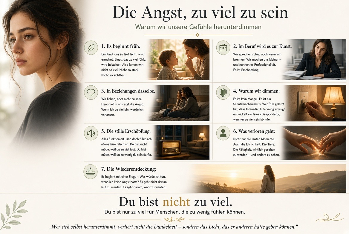 Infografik Die Angst, zu viel zu sein Infografik Die Angst, zu viel zu sein