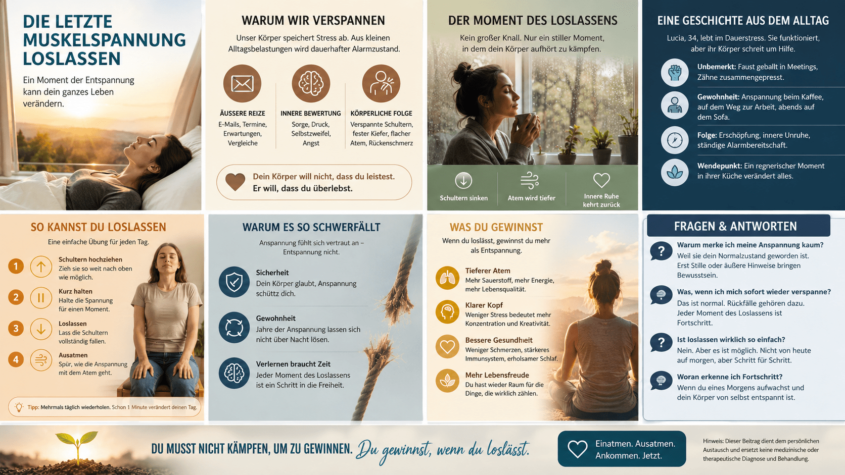 Infografik Die letzte Muskelspannung loslassen Infografik Die letzte Muskelspannung loslassen