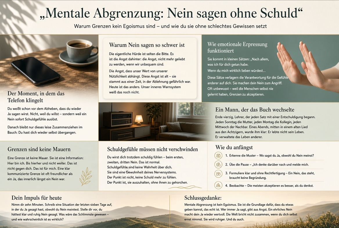 Infografik Mentale Abgrenzung Nein sagen ohne Schuld Infografik Mentale Abgrenzung Nein sagen ohne Schuld