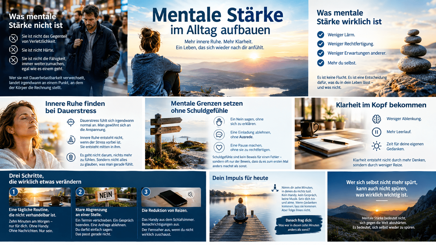 Infografik Mentale Stärke im Alltag aufbauen Infografik Mentale Stärke im Alltag aufbauen