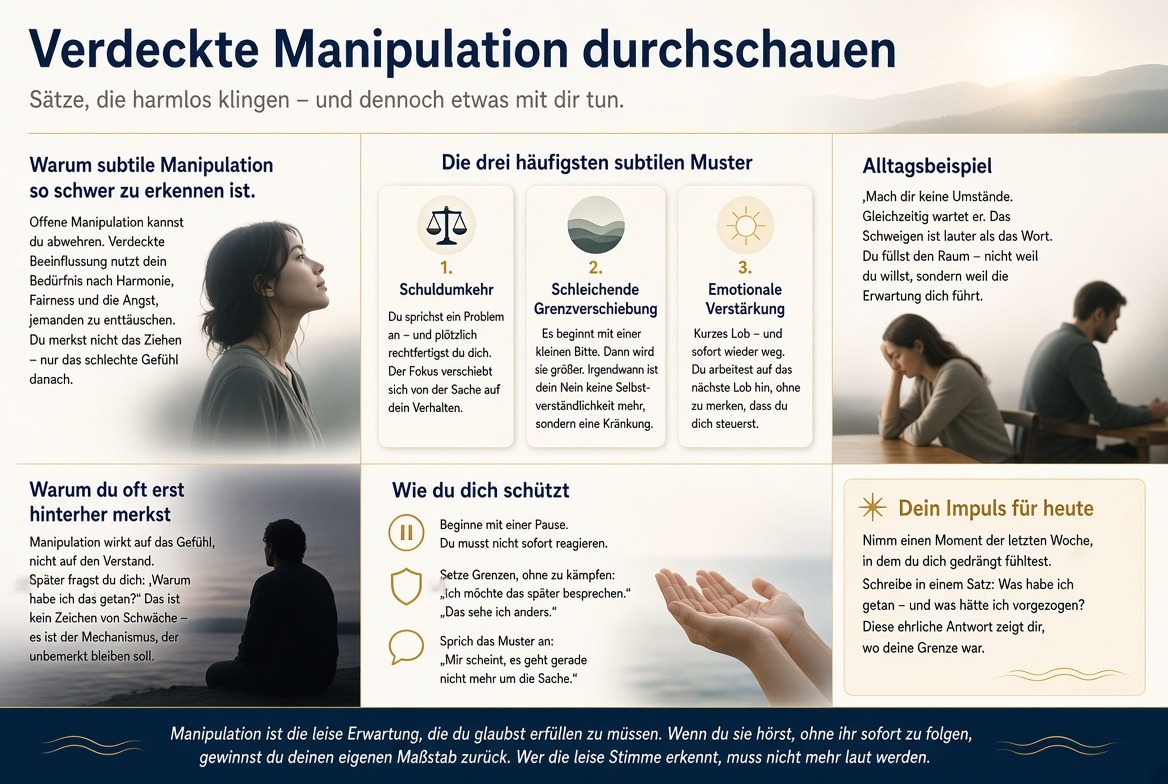 Infografik Verdeckte Manipulation durchschauen Infografik Verdeckte Manipulation durchschauen