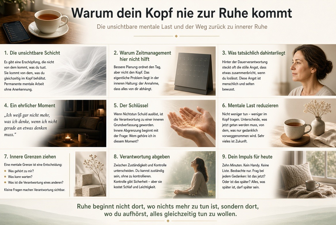 Infografik Warum dein Kopf nie zur Ruhe kommt Infografik Warum dein Kopf nie zur Ruhe kommt