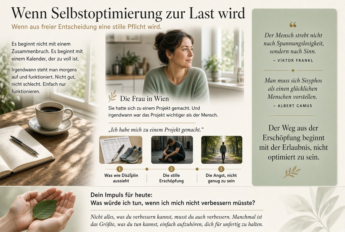 Infografik Wenn Selbstoptimierung zur Last wird Infografik Wenn Selbstoptimierung zur Last wird