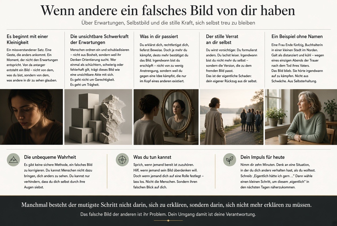Infografik Wenn andere ein falsches Bild von dir haben Infografik Wenn andere ein falsches Bild von dir haben