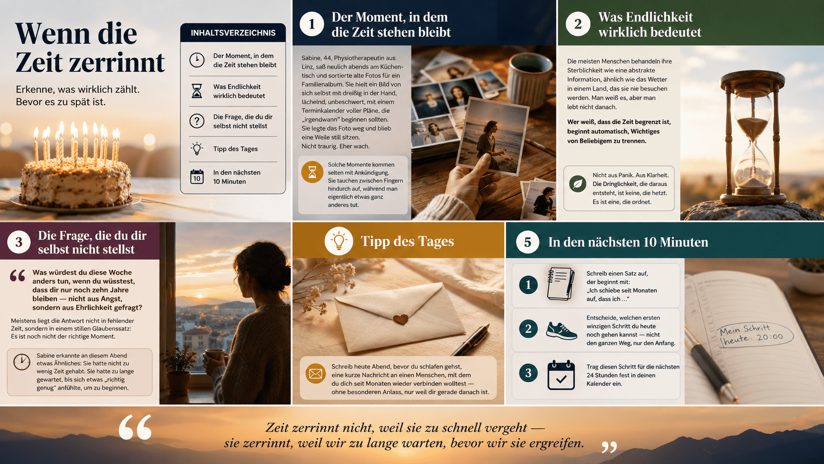 Infografik Wenn die Zeit zerrinnt Infografik Wenn die Zeit zerrinnt