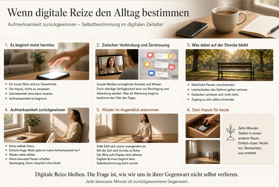 Infografik Wenn digitale Reize den Alltag bestimmen Infografik Wenn digitale Reize den Alltag bestimmen