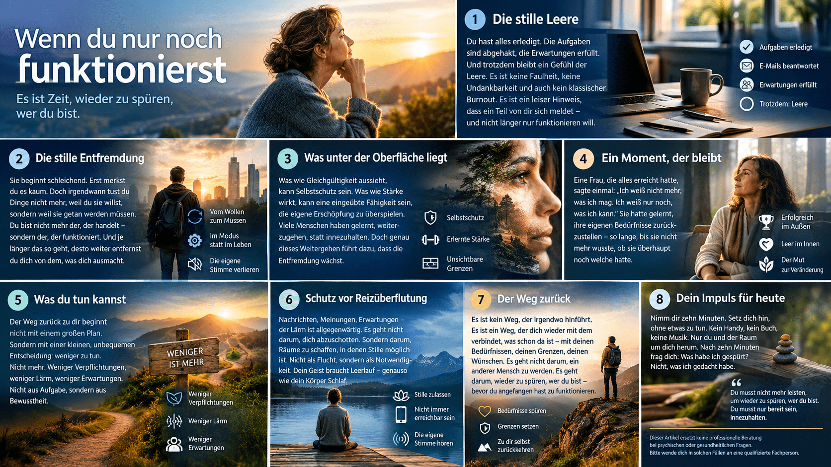Infografik Wenn du nur noch funktionierst Infografik Wenn du nur noch funktionierst