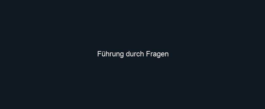 Führung durch Fragen