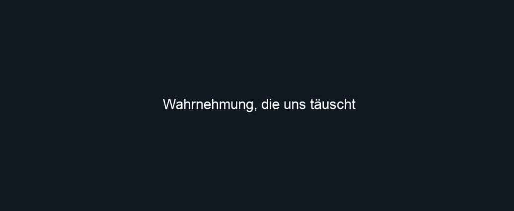 Wahrnehmung, die uns täuscht