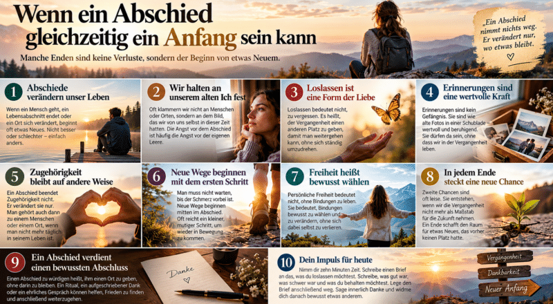 Abschied und Neubeginn im goldenen Licht