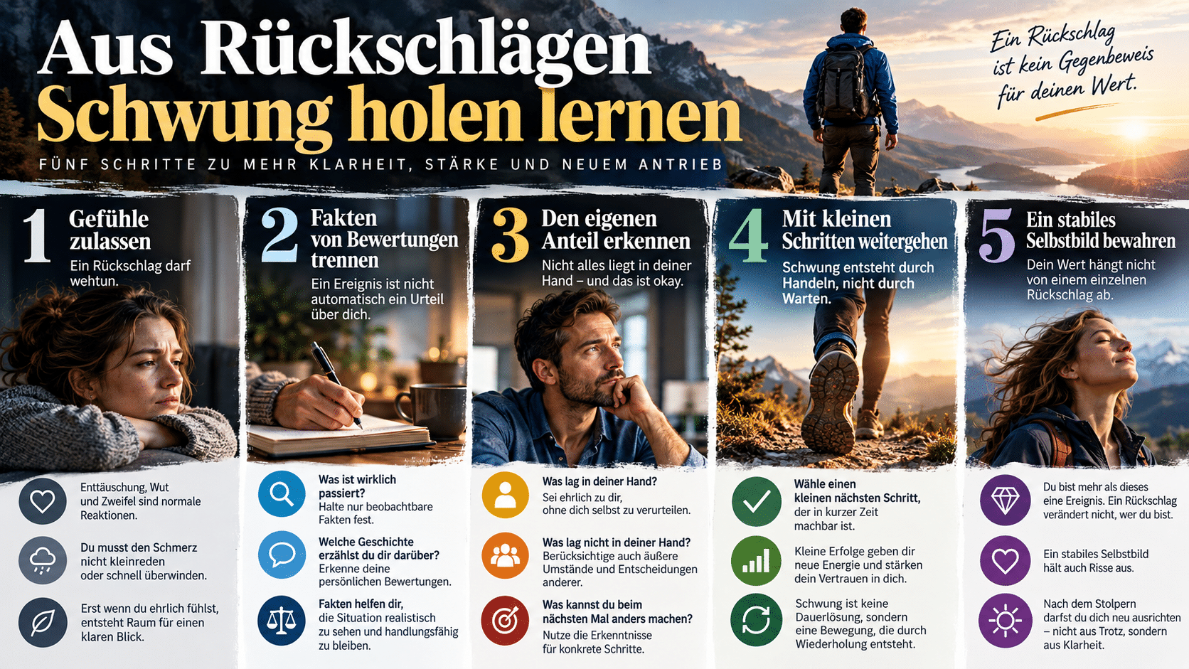 Aus Rückschlägen Schwung holen lernen
