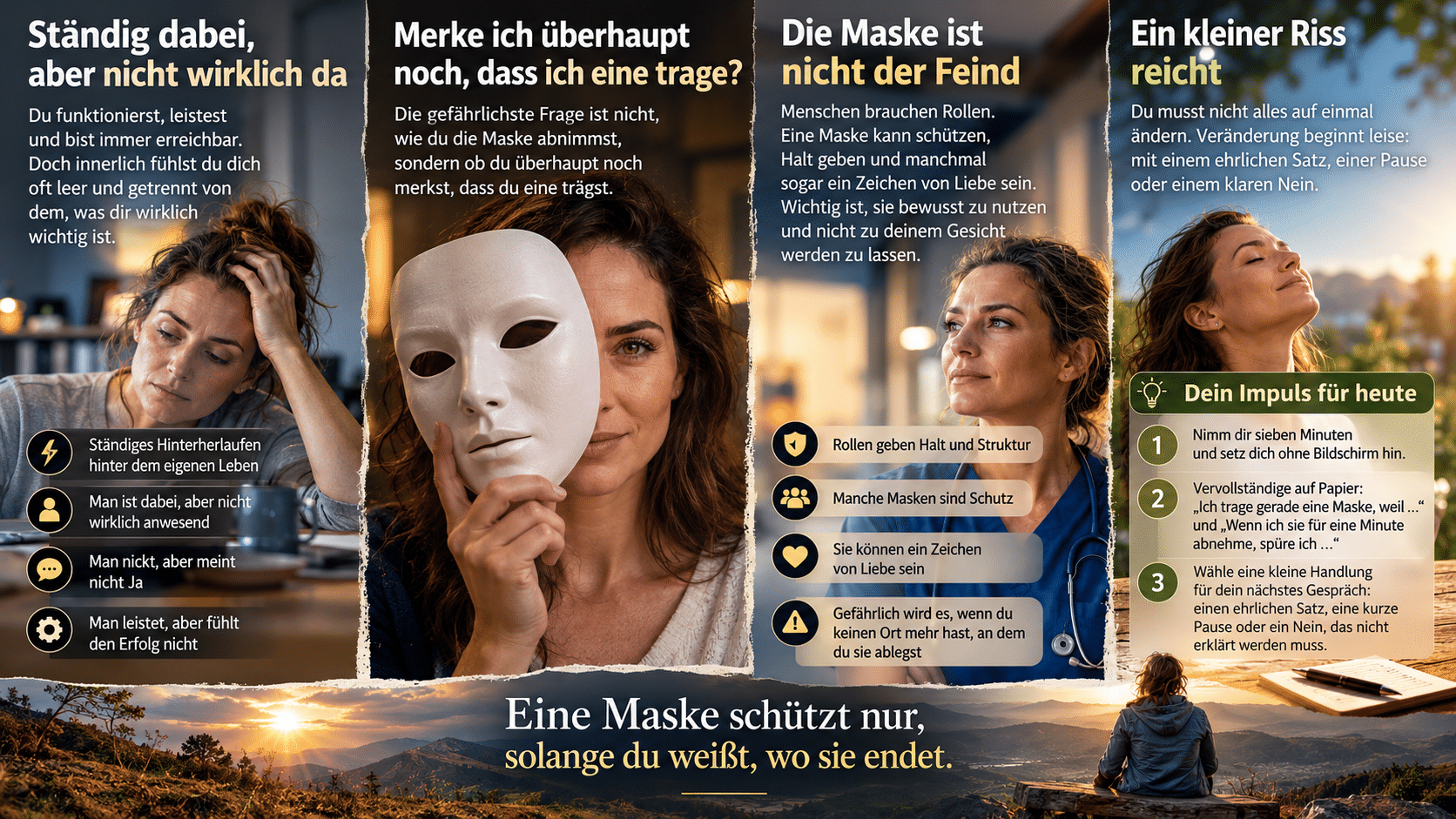 Bewusst leben Zwischen Maske und Wahrheit