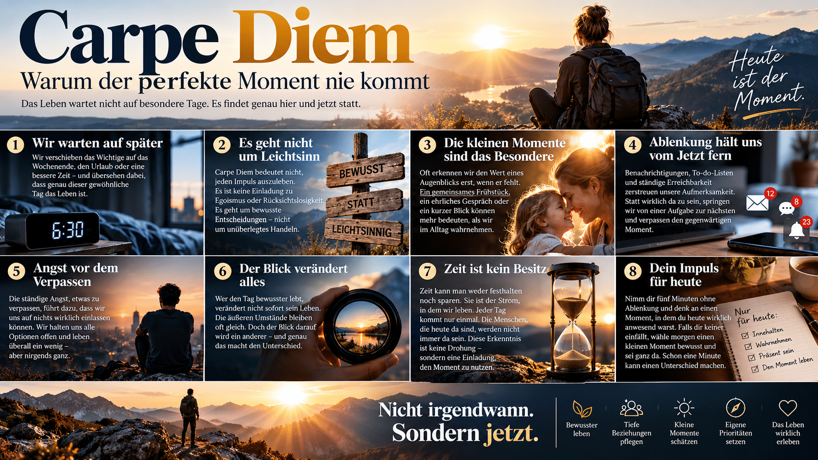 Carpe Diem Der Moment ist jetzt