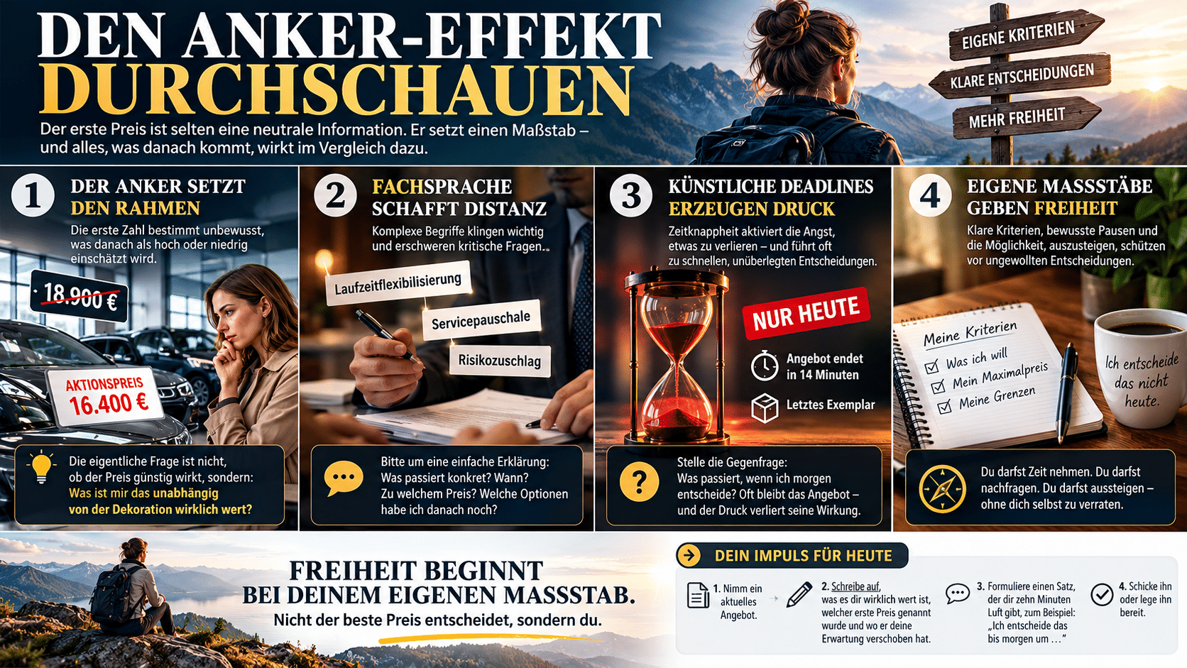 Den Anker Effekt durchschauen Den Anker Effekt durchschauen
