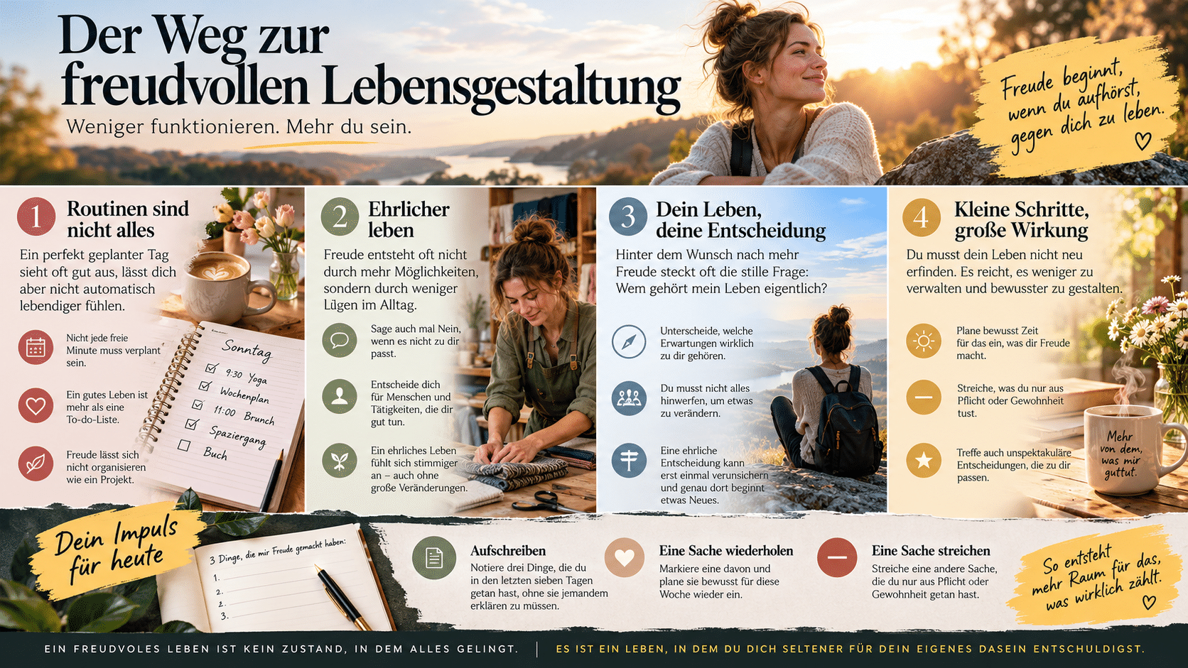 Der Weg zur freudvollen Lebensgestaltung