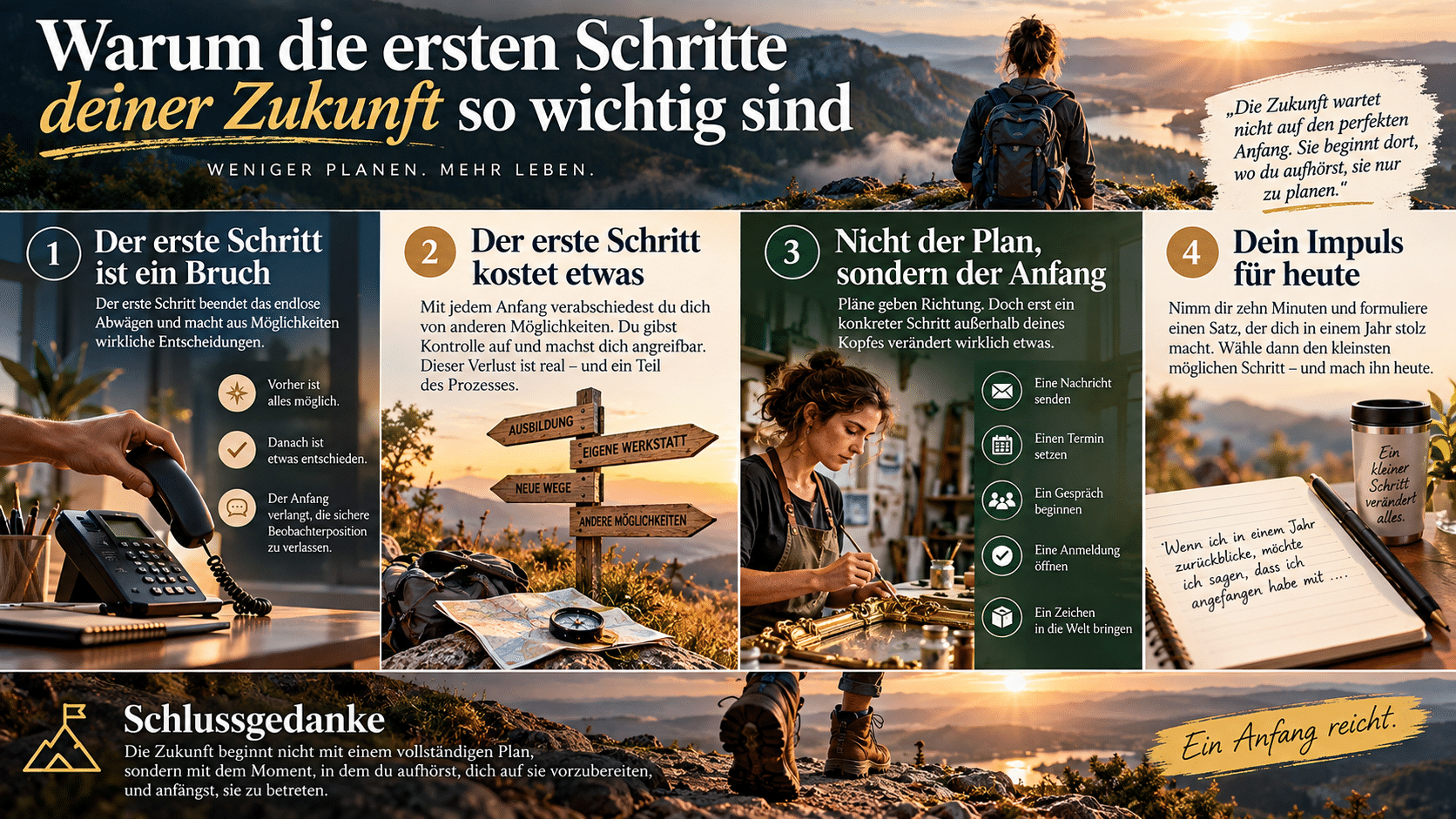 Der erste Schritt in deine Zukunft