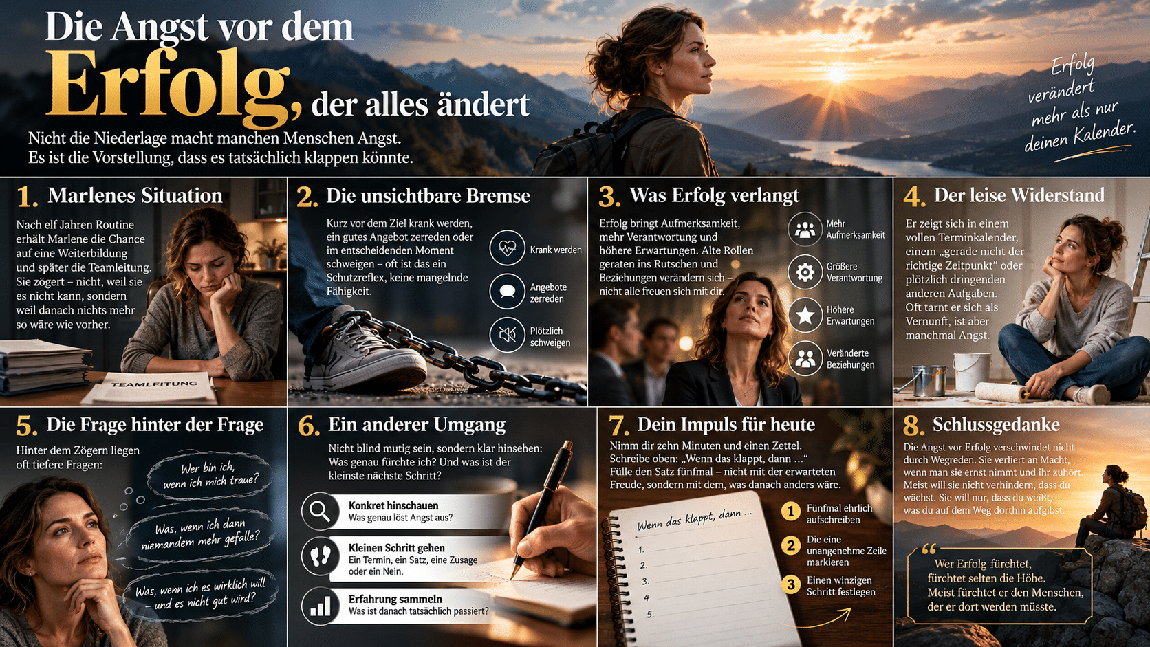 Die Angst vor dem Erfolg Eine visuelle Reise
