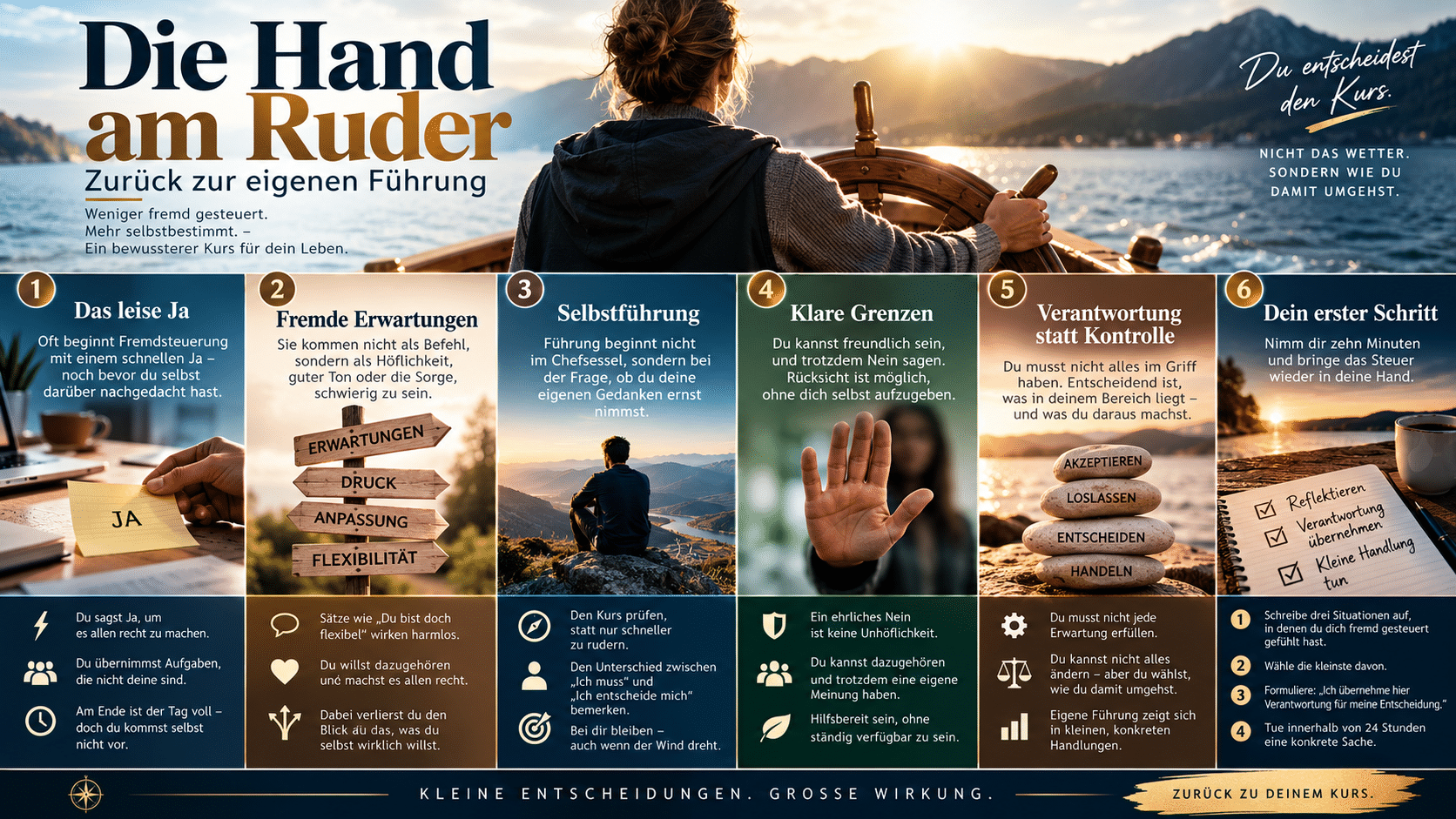 Die Hand am Ruder Zurück zum eigenen Kurs