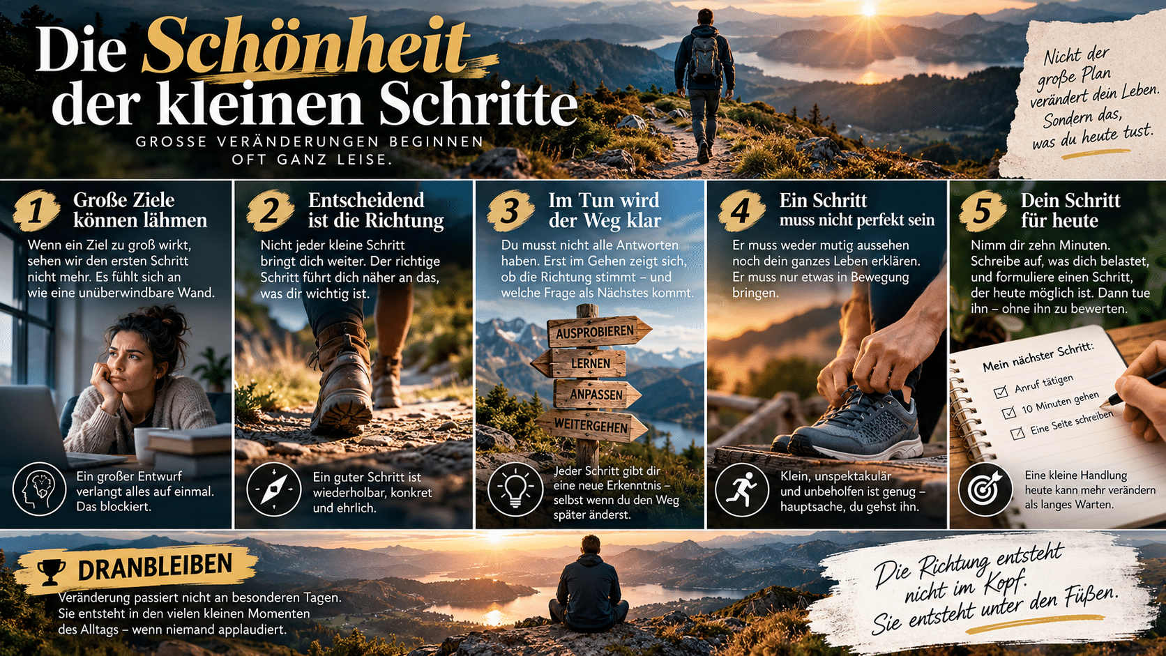 Die Schönheit kleiner Schritte