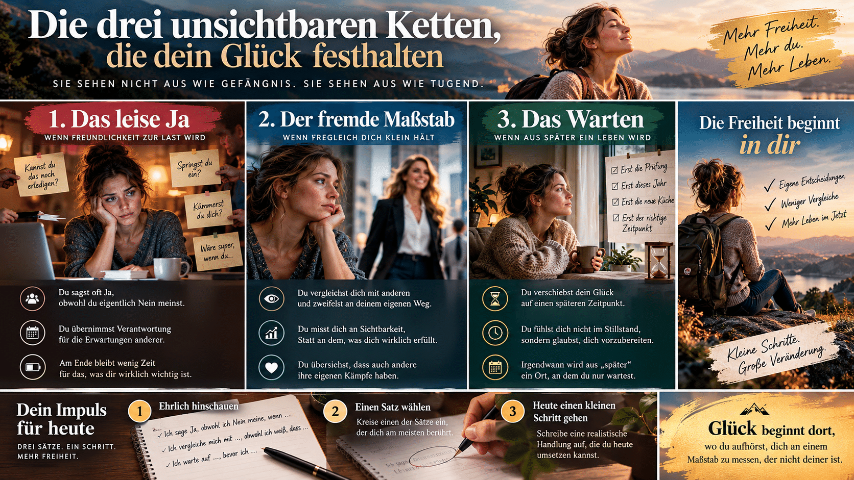 Die drei unsichtbaren Ketten des Glücks