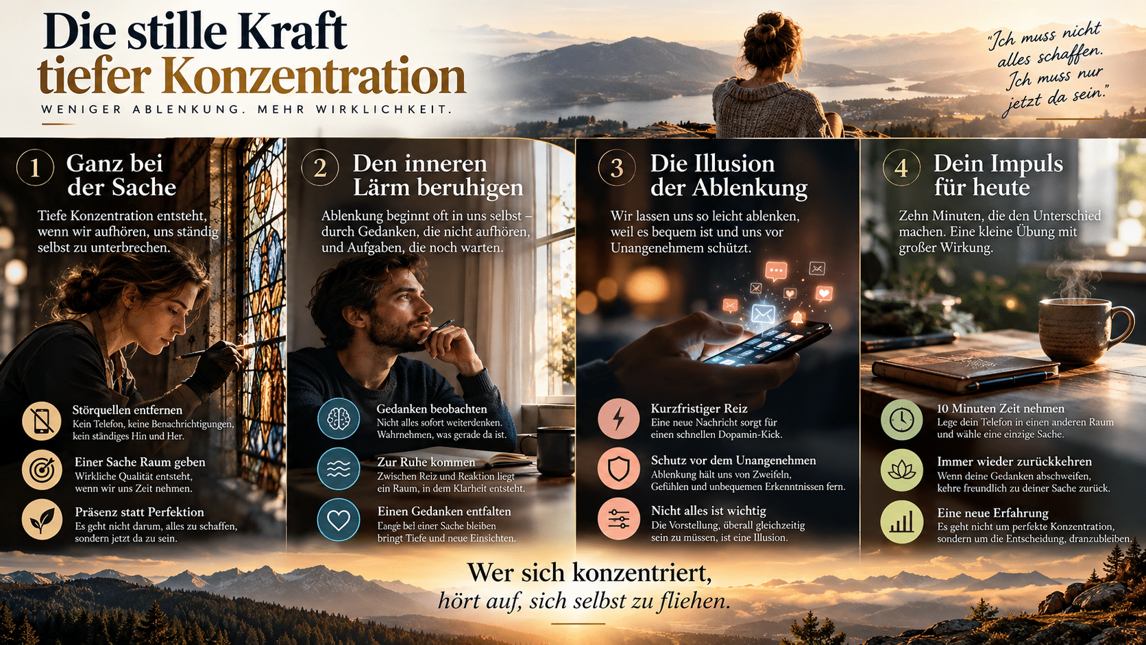 Die stille Kraft tiefer Konzentration