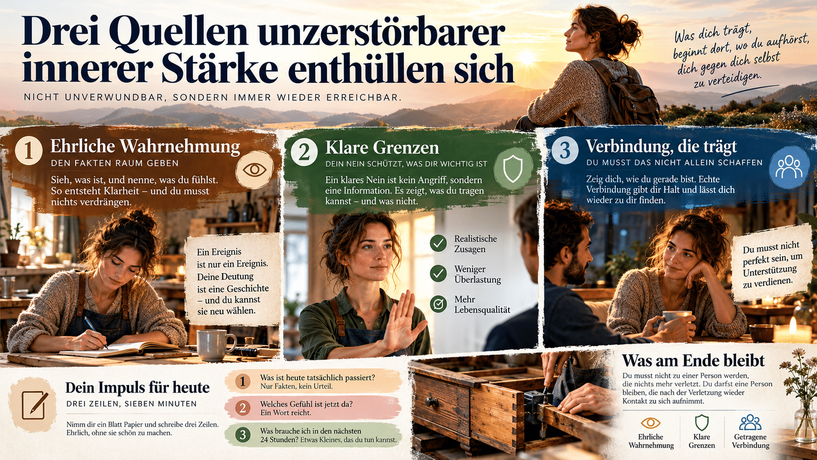 Drei Quellen innerer Stärke