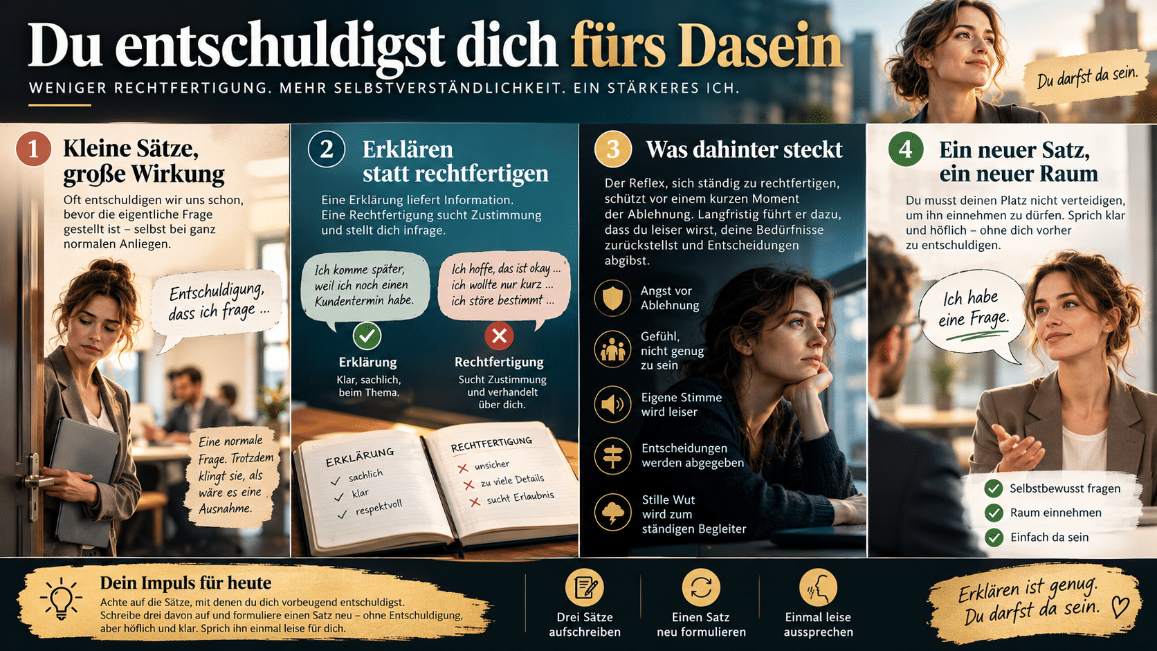 Du darfst da sein Klar kommunizieren