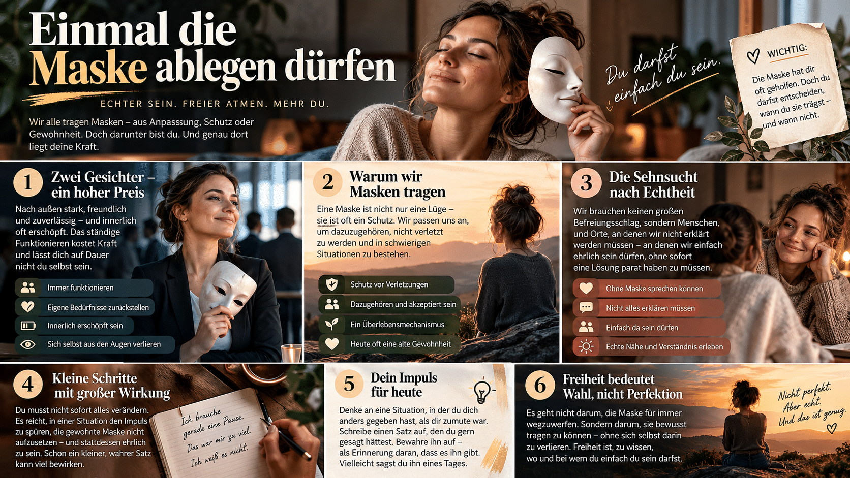 Einmal die Maske ablegen dürfen