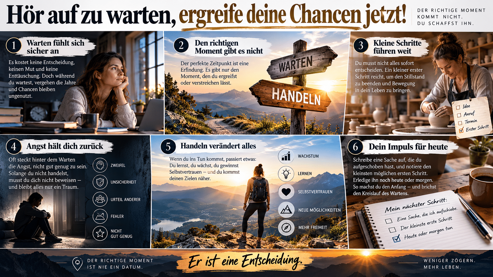 Ergreife Chancen, statt zu warten