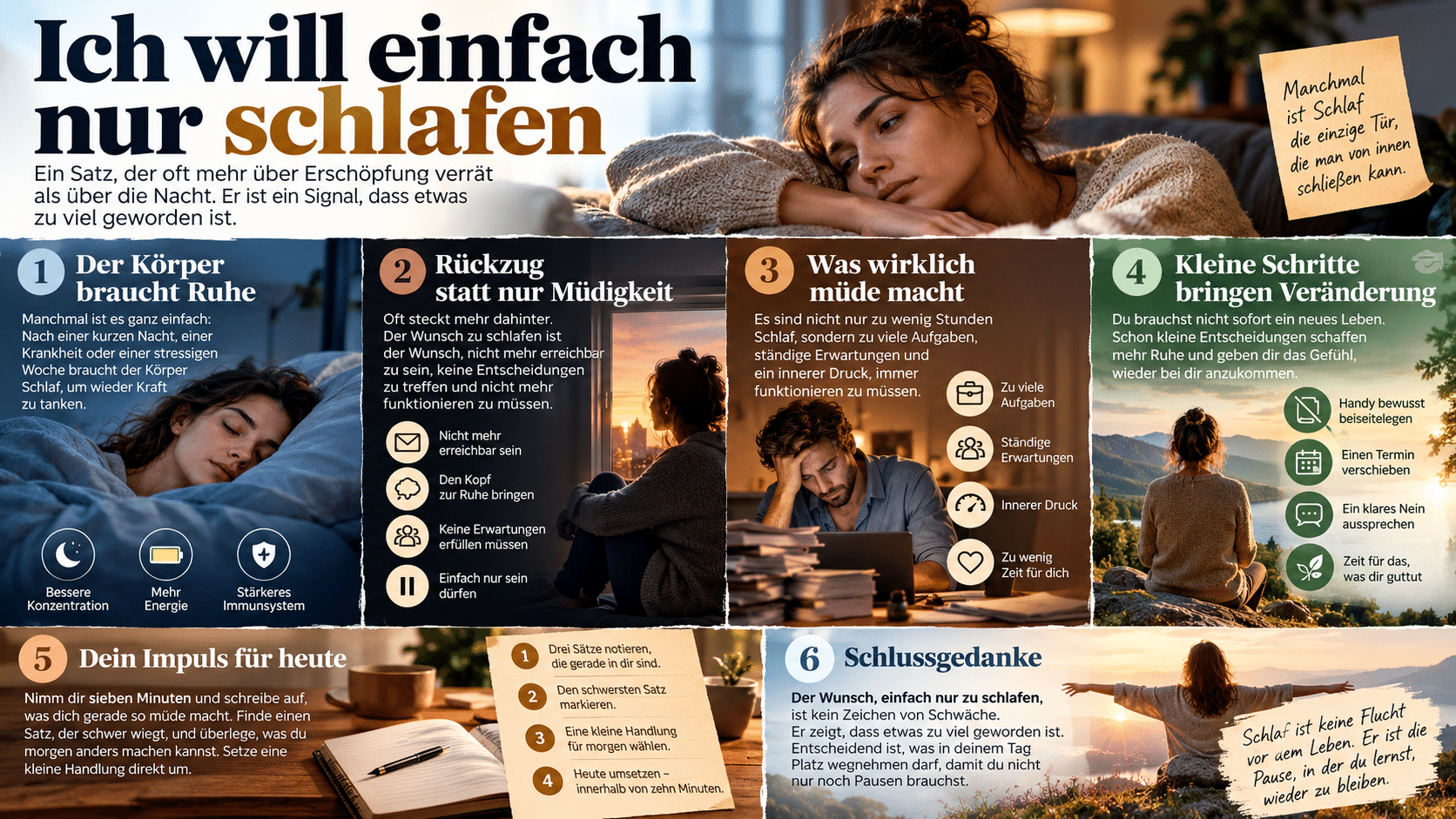 Erholung beginnt mit kleinen Schritten