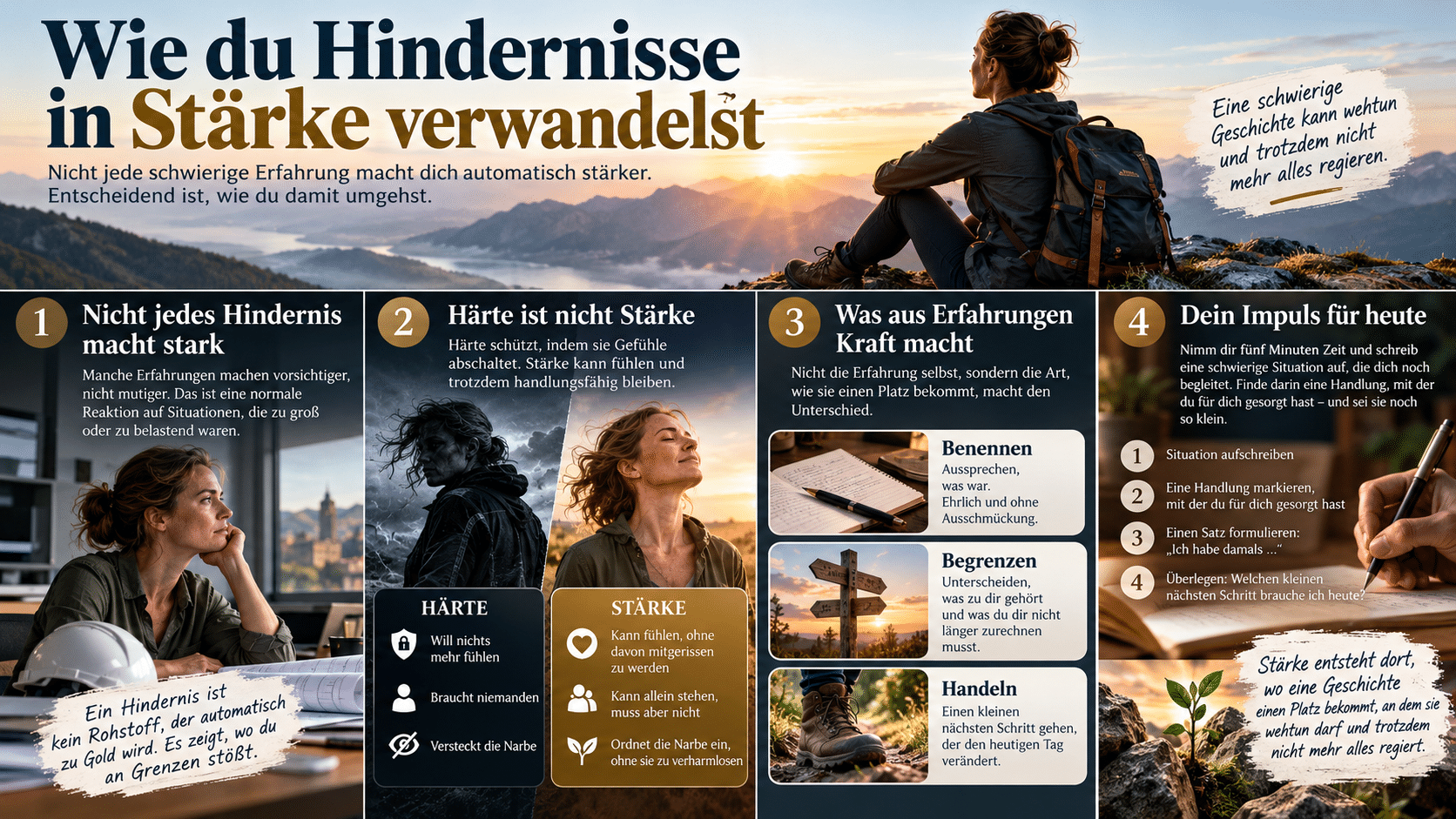 Hindernisse in Stärke verwandeln
