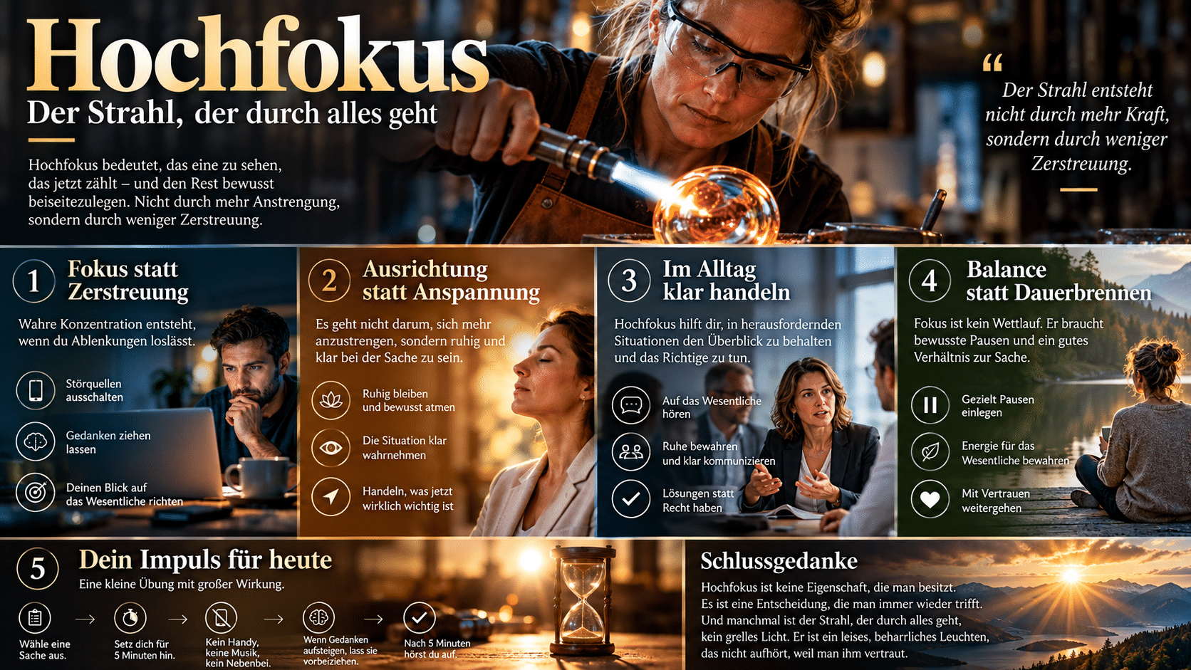 Hochfokus Der Strahl durch alles