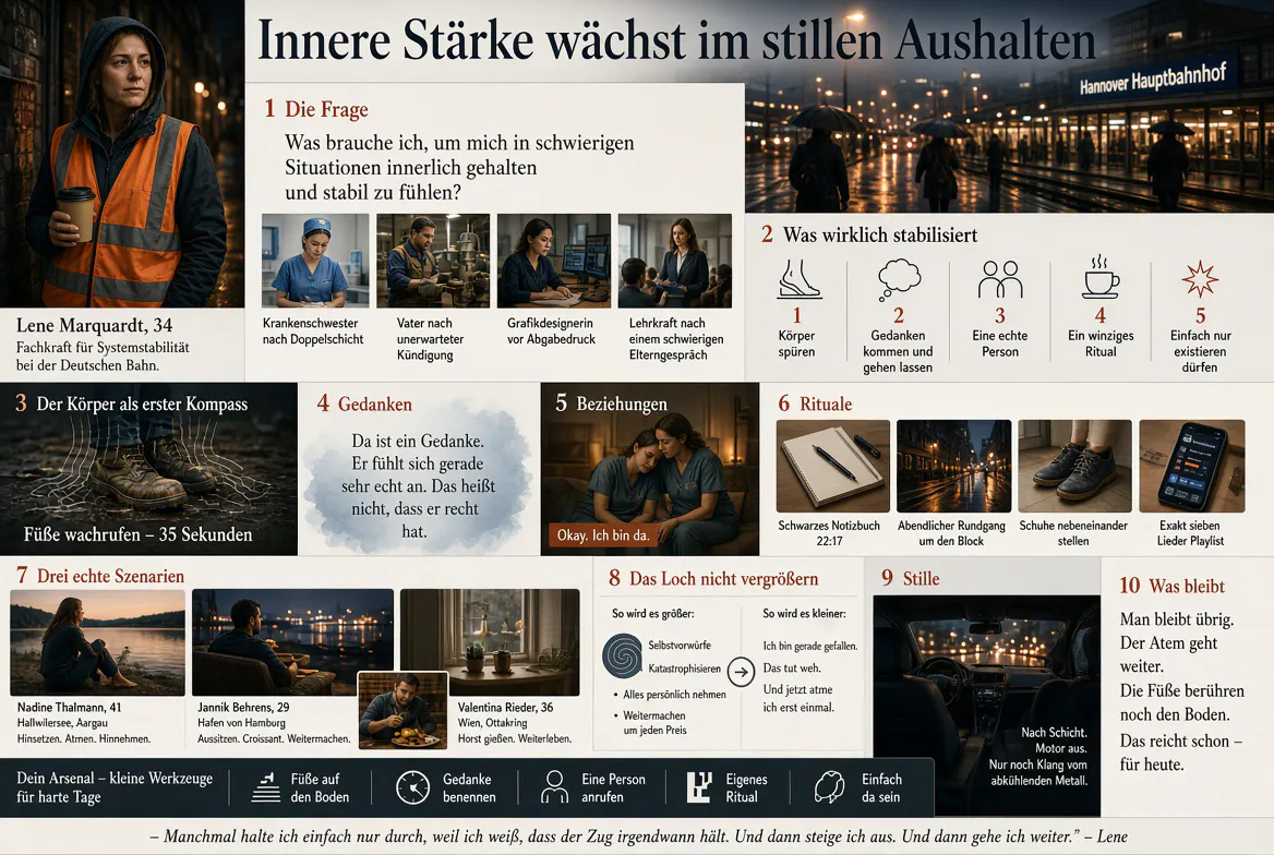 Infografik Innere Staerke waechst im stillen Aushalten