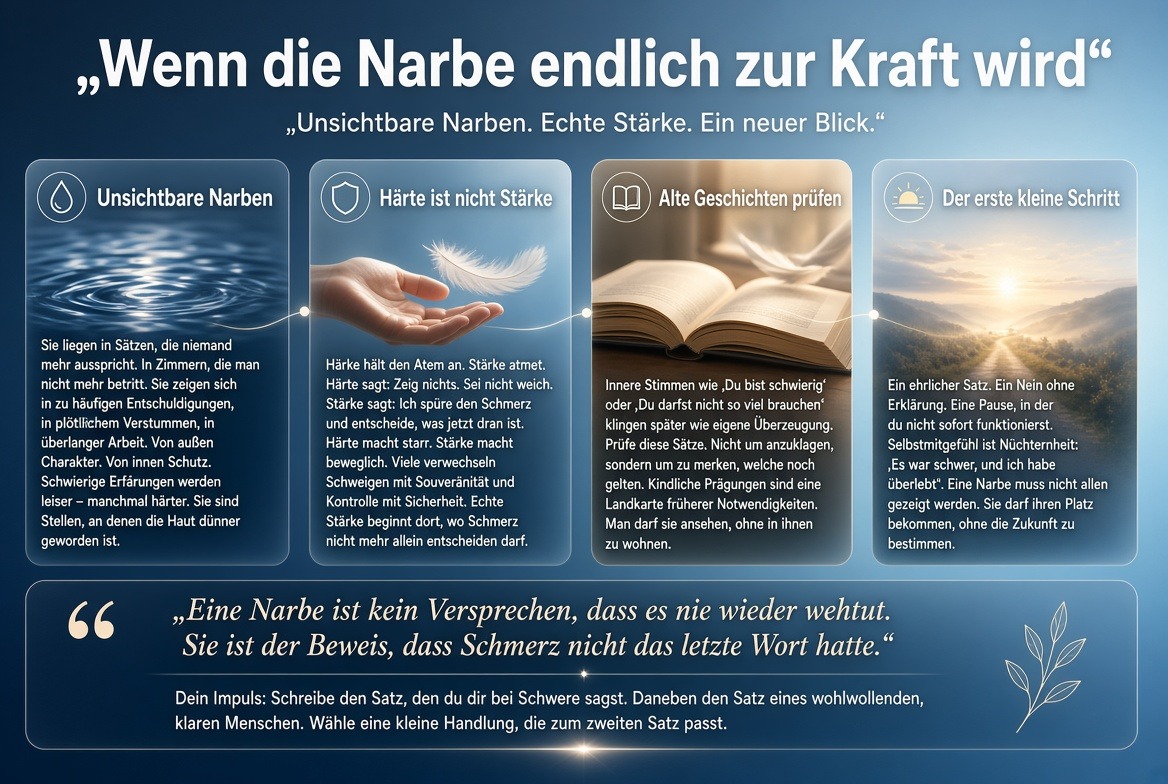 Infografik Wenn die Narbe endlich zur Kraft wird Infografik Wenn die Narbe endlich zur Kraft wird
