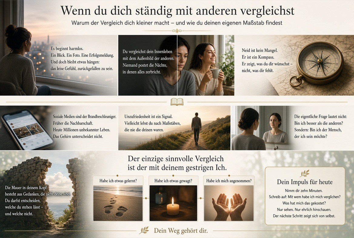 Infografik Wenn du dich ständig mit anderen vergleichst Infografik Wenn du dich ständig mit anderen vergleichst