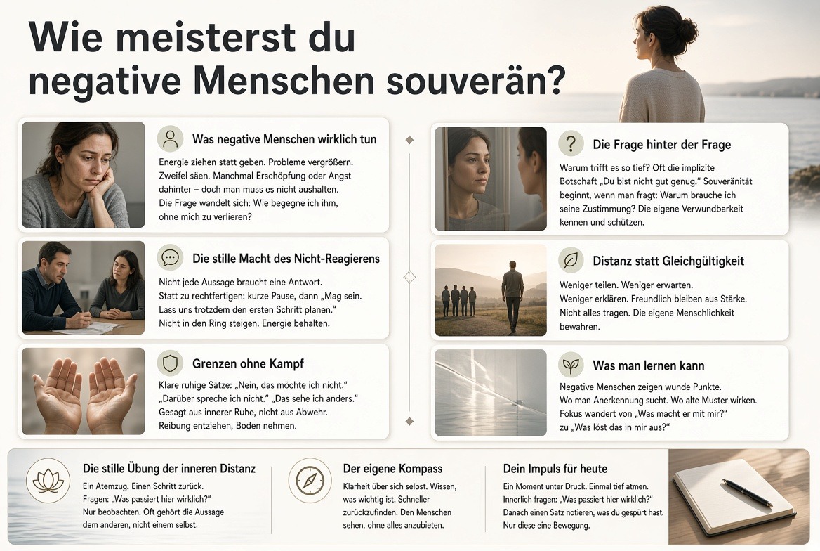 Infografik Wie meisterst du negative Menschen souverän Infografik Wie meisterst du negative Menschen souverän